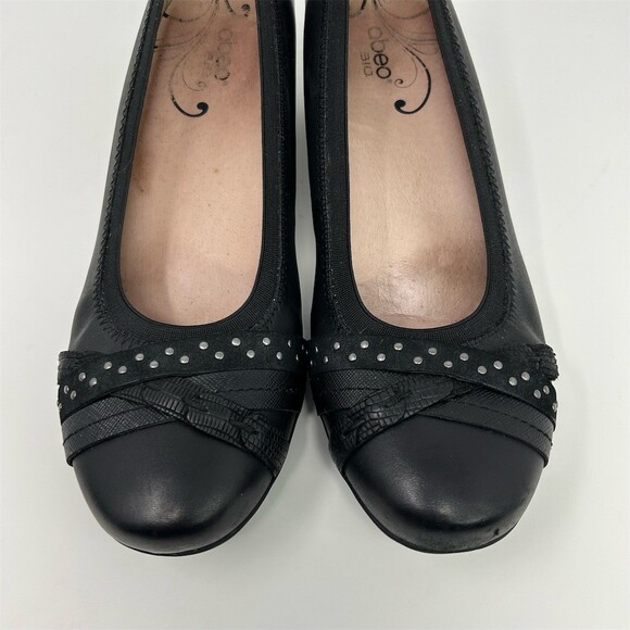 ABEO Nellie B.I.O. System Nellie Women's Wedge Pumps Black Studded Size 8M - Picture 5 of 10